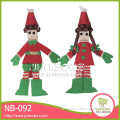 Green red color double christmas presents child hair clips
